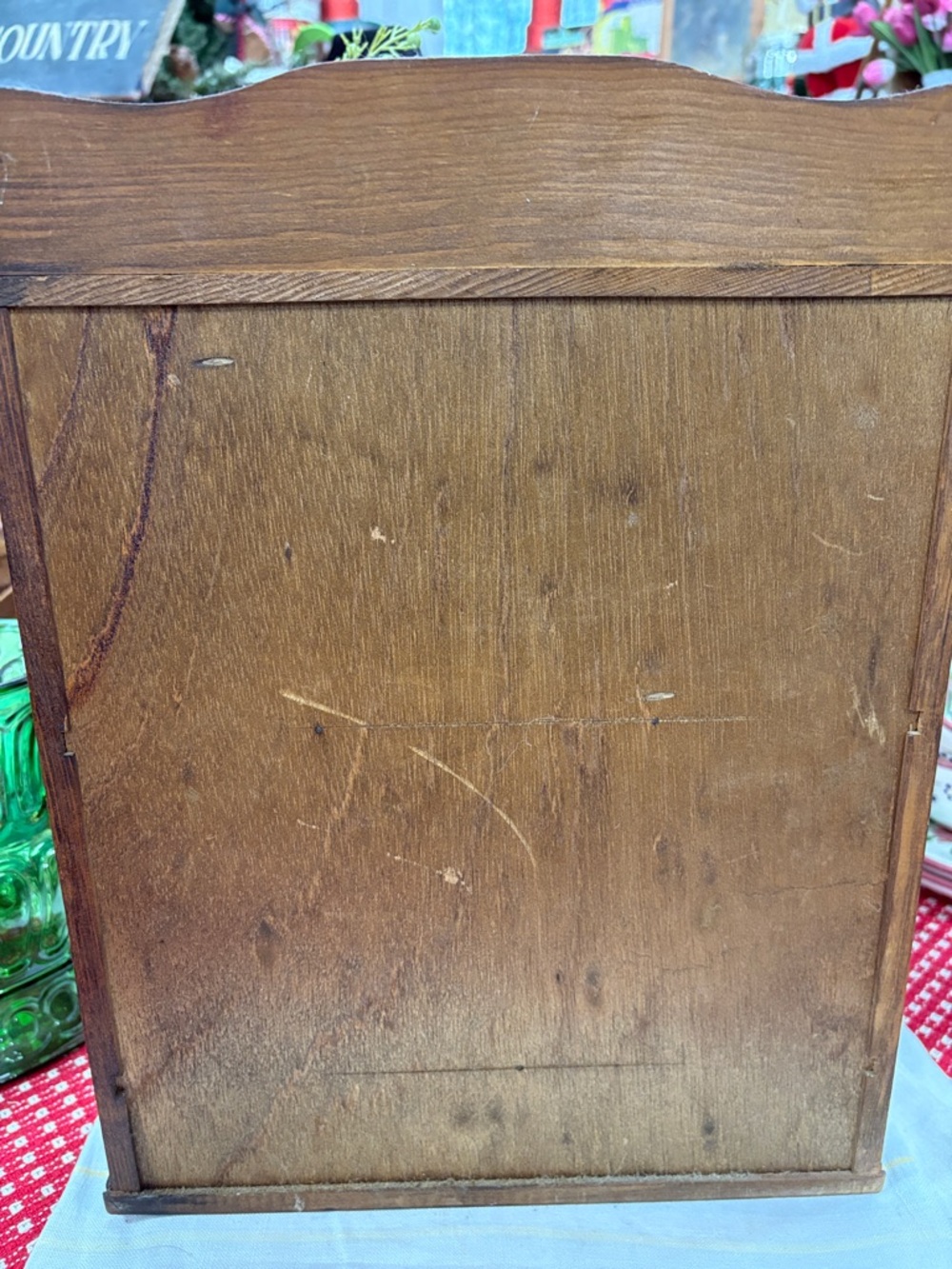 Vintage Wooden Spice Rack Cabinet - Brown - Picture 4 of 5